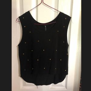 Black studded tank top